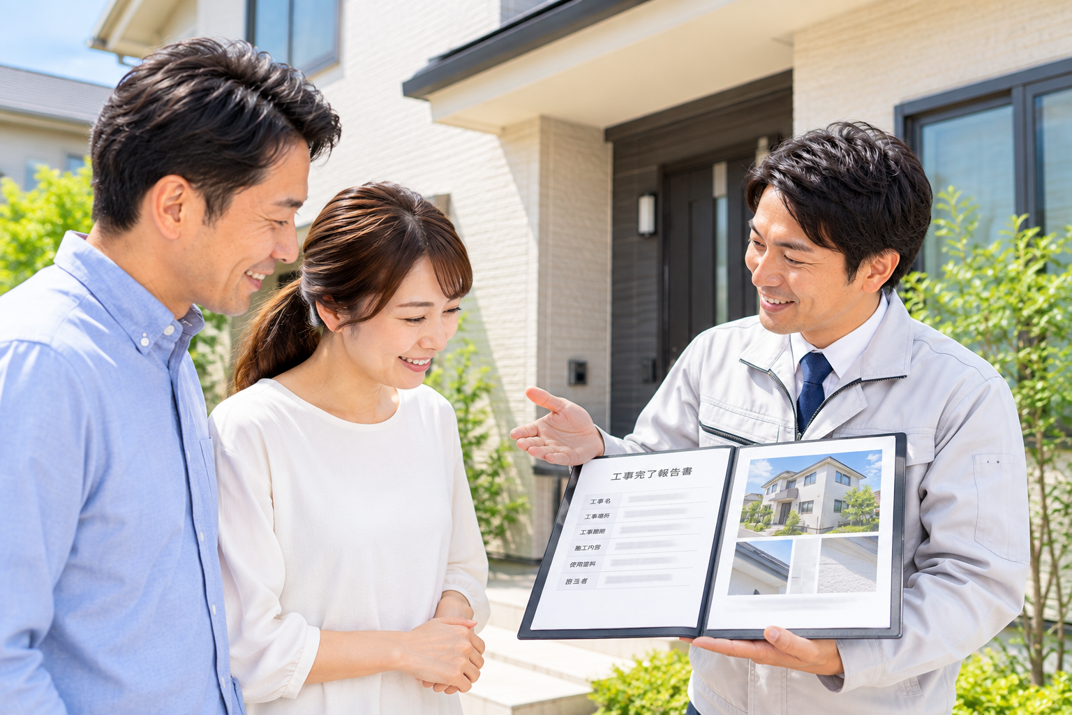 外壁塗装工事完成後の引き渡し